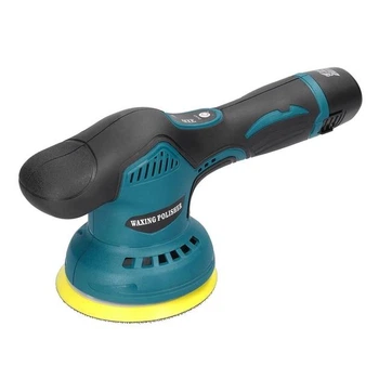 Аккумуляторная полировальная машинка Waxing Polisher YK49 с насадками Li-Ion 12V 2000mAh 150 мм Бирюзовый (14-36-YK49)