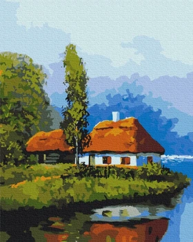 Картина по номерам Домик у озера, 40 х 50 см (BS53152) (Без коробки)