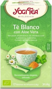 Herbata Yogi Tea Te Blanco Con Aloe Vera 17 torebek x 1.8 g (4012824404359)