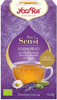 Чай Yogi Tea Para Los Sentidos Felices Suenos 20 пакетиків x 2.1 г (4012824404618)