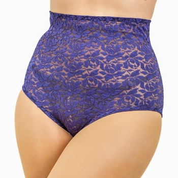 Утягивающие трусики женские высокие кружевные Felisiya Lingerie Синий 268-061кп ХL