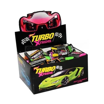 Блок жвачок TURBO XTREME с машинками 100шт
