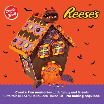 Пряниковий Будиночок із шоколадним печивом та арахісовим маслом Reese's Halloween Chocolate Cookie House 781г