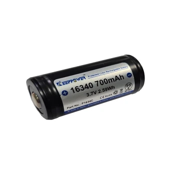 Акумулятор 16340 (CR123) Keepower 700mAh 3.7V Li-ion із захистом 1шт (57469)