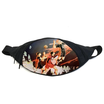 Поясная сумка бананка Волейбол хайкю Haikyuu (GB H 04) Gear Bag черная
