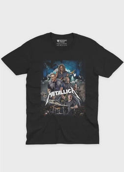 Чоловіча футболка MODNO з рок принтом "Metallica" L Чорний (TS001-3-BL-004-2-220)