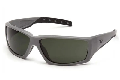 Очки защитные открытые Venture Gear Tactical OverWatch Gray (forest gray) Anti-Fog чёрно-зелёные в серой оправе