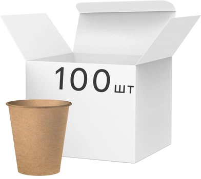 Упаковка стаканів паперові 175 мл Крафтові 2 упаковки по 50 шт (CUP175 Kraft.2)