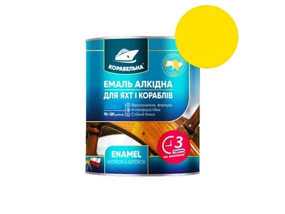 Емаль алкідна ПФ-115 КОРАБЕЛЬНА Жовтий 0,25кг