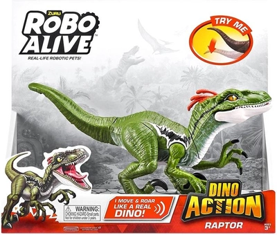 Interaktywny dinozaur Robo Alive Dino Action Raptor Zielony (4894680021358)