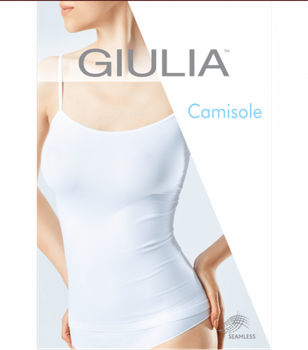 Классическая бесшовная майка женская из микрофибры - Giulia - CAMISOLE - L - Black (Черный)