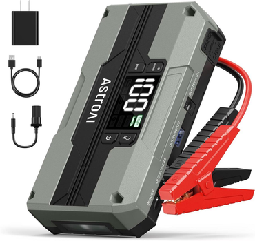 Автомобильное пусковое устройство AstroAI T8 2500А Jump Starter, для бензиновых и дизельных двигателей, Grey