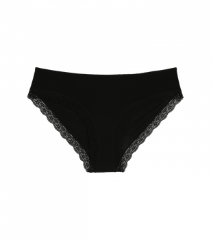 Женские трусы большого размера с кружевом - Donella - 3171QA - XL - Черный
