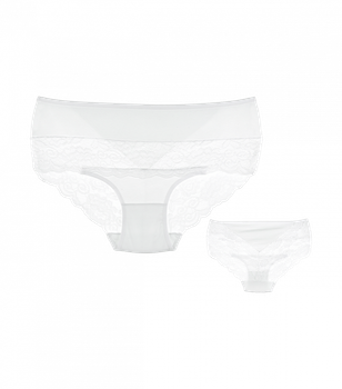 Женские ажурные трусы большого размера - Donella - 254316 - XXL - Белый