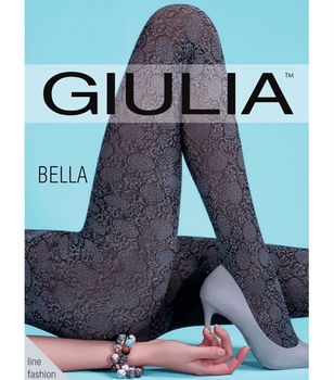 Фантазийные&nbsp;колготки&nbsp;из микрофибры с эффектом кружева BELLA 80 (2) - Giulia - BELLA 80 (2) - 2-S - Blackberry