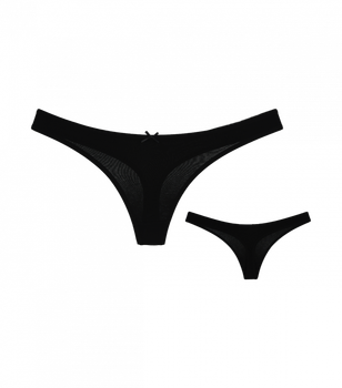 Черные классические женские стринги - Donella - 2471S - M - Черный