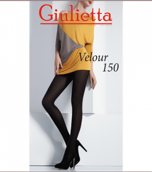 Теплые&nbsp;зимние&nbsp;колготки VELOUR 150 - Giulia - VELOUR 150 - 5-XL - Nero