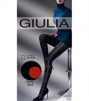 Теплі&nbsp;зимові&nbsp;колготки CLARA 200 (1) - Giulia - CLARA 200 (1) - 3-M - Nero/Red