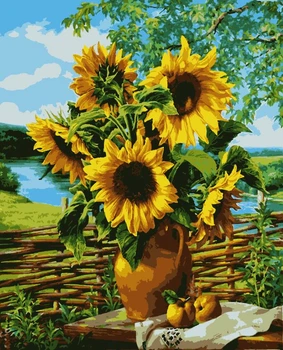 Картина по номерам Artissimo Букет подсолнухов, 40 х 50 см (PN6407) (Без коробки)