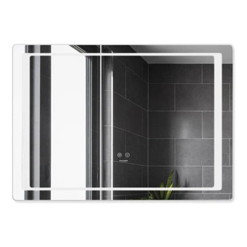 Прямокутне дзеркало у ванну Kroner KRP Spiegel HR2-7050 700×500 мм з LED-підсвічуванням, димером та антизапотіванням