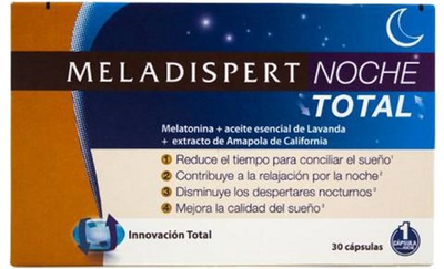 Дієтична добавка Meladispert Night Total Melatonin 30 капсул (8711744047283)