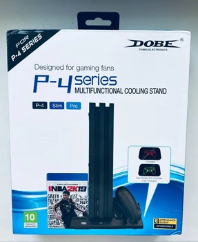 Док-станция Data Frog для Sony PlayStation 4 (FAT/Slim/PRO), с охлаждением, подсветкой, черная