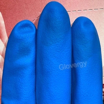 Плотные латексные хозяйственные перчатки Igar High Risk размер XL синие 50 шт