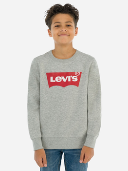 Bluza bez kaptura chłopięca Levi's Lvb-Batwing Crewneck Sweatshirt 8E9079-C87 110-116 cm Szara (3665115046113)