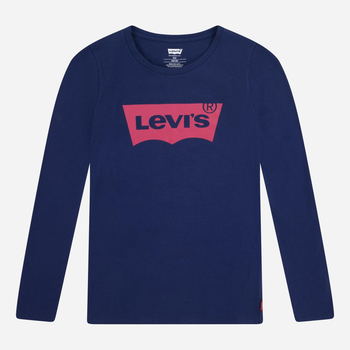 Koszulka z długim rękawem młodzieżowa dziewczęca Levi's Lvg L/S Batwing Tee 4EA643-B9G 152 cm Niebieska (3666643037543)