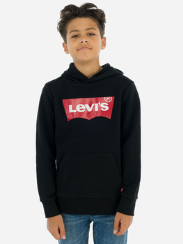 Bluza z kapturem chłopięca Levi's Lvb-Batwing Screenprint Hoodie 9E8778-023 158-164 cm Czarna (3665115194715)