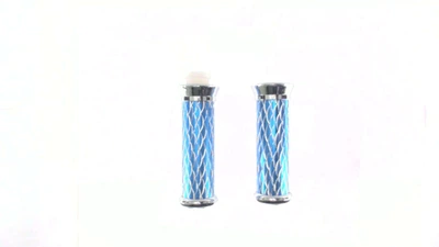 Ручки руля (алюминиевые синие) EVO (R-3806)