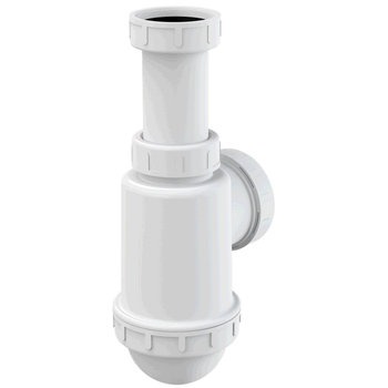 Сифон для кухонной мойки ALCA PLAST A443-DN50/40 с накидной гайкой 6/4" (8594045937541)