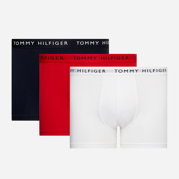 Zestaw majtek szorty Tommy Hilfiger UM0UM02203-0WS XL 3 szt Biały/Czerwony/Czarny (8720113390790)