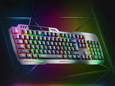 Клавиатура INPHIC K2 проводная полноразмерная с регулируемой RGB подсветкой, бесшумная, metallic gray