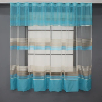 Кухонна фіранка на кухню VR-Textil № 00к лазурний 260х170 см (59-873)