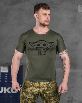 Тактическая мужская потоотводящая футболка Yoda XL олива (85831)