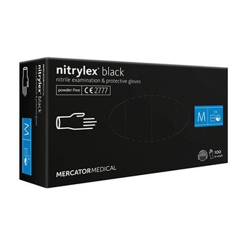 Перчатки Nitrylex Black нитриловые M 100 шт. Черные (33292)