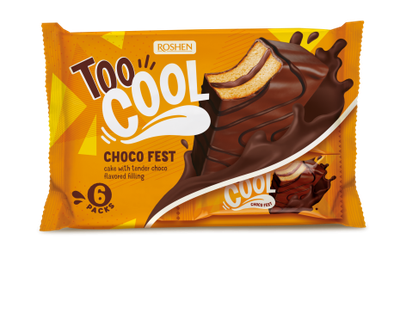 Упаковка Бисквита Roshen Too Cool Choco Fest 270 г х 12 шт