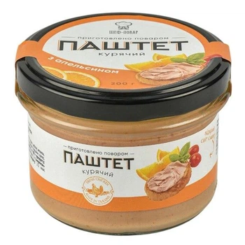 Паштет курячий з апельсином Шеф-повар 200 г