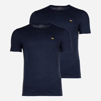 Zestaw koszulek męskich bawełnianych Emporio Armani 3F722111267-06236 XL 2 szt Niebieski (8057767245559)