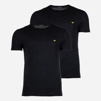 Zestaw koszulek męskich bawełnianych Emporio Armani 3F722111267-23820 XL 2 szt Czarny (8056787659759)