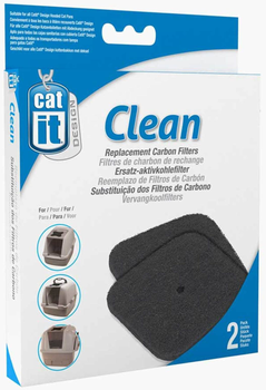 Zestaw filtrów do fontanny Catit Coal Filter For Small 2 L Black (0022517500576)