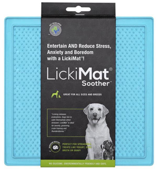 Килимок для ласощів для собак LickiMat Dog Bowl Soother 20 x 20 см Light Blue (9349785000647)