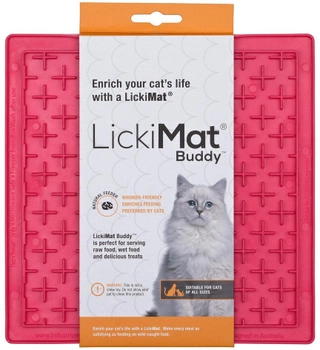 Mata na smakołyki dla kotów LickiMat Cat Buddy 20 x 20 cm Pink (9349785000838)