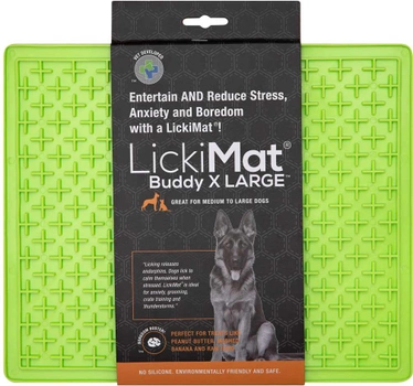 Килимок для ласощів для собак LickiMat Dog Bowl Buddy Xl 30.5 x 25.5 см Green (9349785005215)