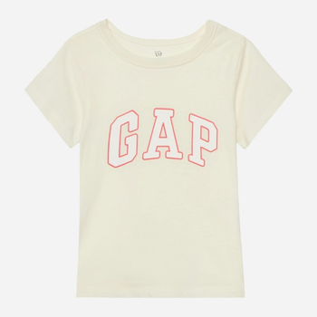 Koszulka dziecięca dziewczęca GAP 459909-00 107-115 cm Beżowa (1200112452417)