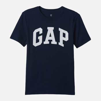 Koszulka młodzieżowa chłopięca GAP 424016-12 153-160 cm Ciemnogranatowa (1200133318280)