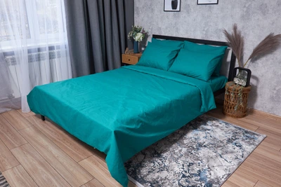 Комплект постельного белья Moon&Star Бязь Gold Люкс Green Deep King Size 220x240 см наволочки 2х50х70 см (MS-820001599)