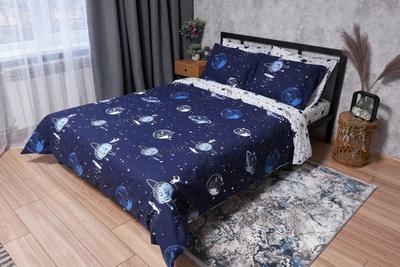 Комплект постельного белья Moon&Star Ranforce Elite Cosmos Полуторный 143х210 см наволочки 2х50х70 см (MS-820001719)