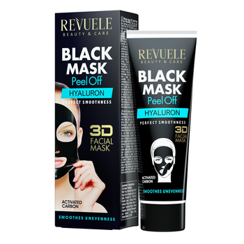 Черная маска для лица Revuele 3D Facial Peel Off с гиалуроном 80 мл. (120066)